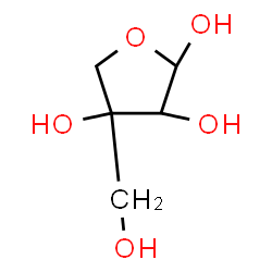 ChemSpider 2D Image | (2s,3r,4r)-4-(Hydroxymethyl)oxolane-2,3,4-Triol | C5H10O5