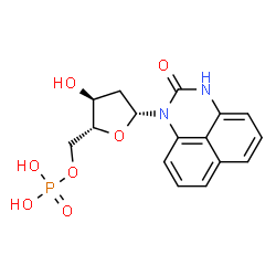 ChemSpider 2D Image | 1-(2-Deoxy-5-O-phosphono-beta-D-erythro-pentofuranosyl)-1H-perimidin-2(3H)-one | C16H17N2O7P