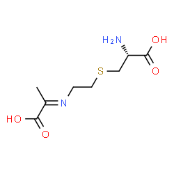 ChemSpider 2D Image | S-{2-[(E)-(1-Carboxyethylidene)amino]ethyl}-L-cysteine | C8H14N2O4S