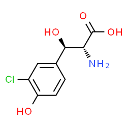 ChemSpider 2D Image | (betaR)-3-Chloro-beta-hydroxy-D-tyrosine | C9H10ClNO4