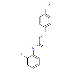 ChemSpider 2D Image | N-(2-Fluorophenyl)-2-(4-methoxyphenoxy)acetamide | C15H14FNO3