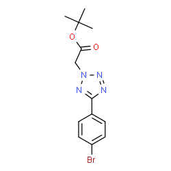ChemSpider 2D Image | 2-Methyl-2-propanyl [5-(4-bromophenyl)-2H-tetrazol-2-yl]acetate | C13H15BrN4O2