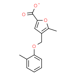 ChemSpider 2D Image | 5-Methyl-4-[(2-methylphenoxy)methyl]-2-furoate | C14H13O4