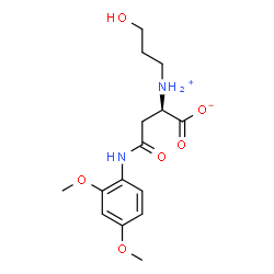 ChemSpider 2D Image | (2R)-4-[(2,4-Dimethoxyphenyl)amino]-2-[(3-hydroxypropyl)ammonio]-4-oxobutanoate | C15H22N2O6