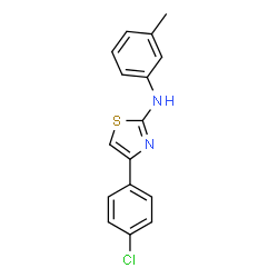 ChemSpider 2D Image | 4-(4-Chlorophenyl)-N-(3-methylphenyl)-2-thiazolamine | C16H13ClN2S