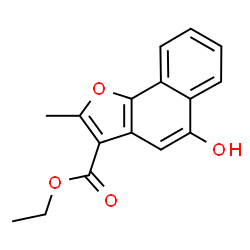 ChemSpider 2D Image | Ethyl 5-hydroxy-2-methylnaphtho[1,2-b]furan-3-carboxylate | C16H14O4