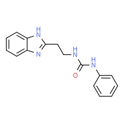 ChemSpider 2D Image | 1-[2-(1H-Benzimidazol-2-yl)ethyl]-3-phenylurea | C16H16N4O