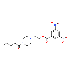ChemSpider 2D Image | 2-(4-Pentanoyl-1-piperazinyl)ethyl 3,5-dinitrobenzoate | C18H24N4O7