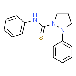 ChemSpider 2D Image | N,2-Diphenyl-1-pyrazolidinecarbothioamide | C16H17N3S