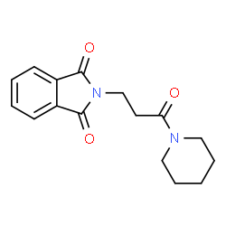 ChemSpider 2D Image | 2-(3-Oxo-3-piperidin-1-yl-propyl)-isoindole-1,3-dione | C16H18N2O3