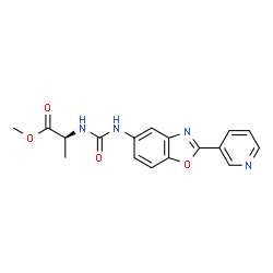 ChemSpider 2D Image | Methyl N-{[2-(3-pyridinyl)-1,3-benzoxazol-5-yl]carbamoyl}-L-alaninate | C17H16N4O4