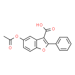 ChemSpider 2D Image | 5-Acetoxy-2-phenyl-1-benzofuran-3-carboxylic acid | C17H12O5