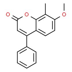 ChemSpider 2D Image | 7-Methoxy-8-methyl-4-phenyl-2H-chromen-2-one | C17H14O3