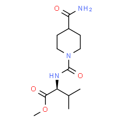 ChemSpider 2D Image | Methyl N-[(4-carbamoyl-1-piperidinyl)carbonyl]-L-valinate | C13H23N3O4