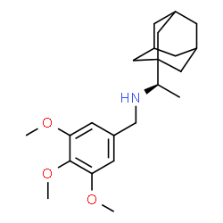 ChemSpider 2D Image | (1R)-1-(Adamantan-1-yl)-N-(3,4,5-trimethoxybenzyl)ethanamine | C22H33NO3
