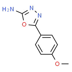 ChemSpider 2D Image | 5-(4-Methoxyphenyl)-1,3,4-oxadiazol-2-amine | C9H9N3O2