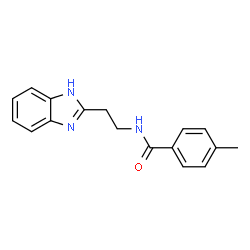 ChemSpider 2D Image | N-[2-(1H-Benzimidazol-2-yl)ethyl]-4-methylbenzamide | C17H17N3O
