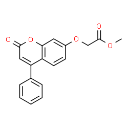 ChemSpider 2D Image | Methyl [(2-oxo-4-phenyl-2H-chromen-7-yl)oxy]acetate | C18H14O5