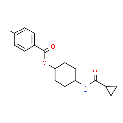 ChemSpider 2D Image | 4-[(Cyclopropylcarbonyl)amino]cyclohexyl 4-iodobenzoate | C17H20INO3