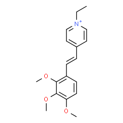 ChemSpider 2D Image | 1-Ethyl-4-[(E)-2-(2,3,4-trimethoxyphenyl)vinyl]pyridinium | C18H22NO3