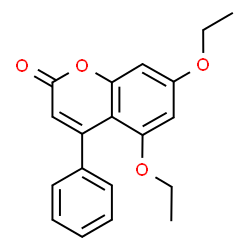 ChemSpider 2D Image | 5,7-Diethoxy-4-phenyl-chromen-2-one | C19H18O4