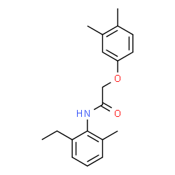 ChemSpider 2D Image | 2-(3,4-Dimethylphenoxy)-N-(2-ethyl-6-methylphenyl)acetamide | C19H23NO2