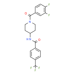 ChemSpider 2D Image | N-[1-(3,4-Difluorobenzoyl)-4-piperidinyl]-4-(trifluoromethyl)benzamide | C20H17F5N2O2