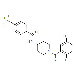 ChemSpider 2D Image | N-[1-(2,5-Difluorobenzoyl)-4-piperidinyl]-4-(trifluoromethyl)benzamide | C20H17F5N2O2
