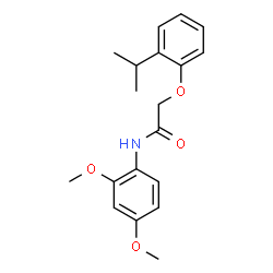 ChemSpider 2D Image | N-(2,4-Dimethoxyphenyl)-2-(2-isopropylphenoxy)acetamide | C19H23NO4