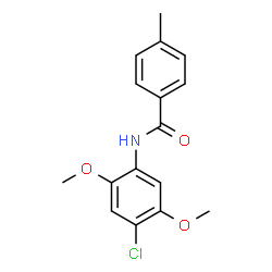 ChemSpider 2D Image | N-(4-Chloro-2,5-dimethoxyphenyl)-4-methylbenzamide | C16H16ClNO3