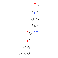 ChemSpider 2D Image | 2-(3-Methylphenoxy)-N-[4-(4-morpholinyl)phenyl]acetamide | C19H22N2O3
