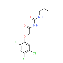 ChemSpider 2D Image | N-(Isobutylcarbamoyl)-2-(2,4,5-trichlorophenoxy)acetamide | C13H15Cl3N2O3