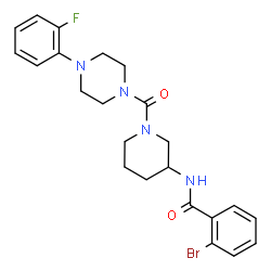 ChemSpider 2D Image | 2-Bromo-N-(1-{[4-(2-fluorophenyl)-1-piperazinyl]carbonyl}-3-piperidinyl)benzamide | C23H26BrFN4O2
