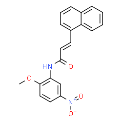 ChemSpider 2D Image | (2E)-N-(2-Methoxy-5-nitrophenyl)-3-(1-naphthyl)acrylamide | C20H16N2O4