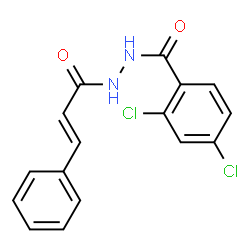 ChemSpider 2D Image | 2,4-Dichloro-N'-[(2E)-3-phenyl-2-propenoyl]benzohydrazide | C16H12Cl2N2O2