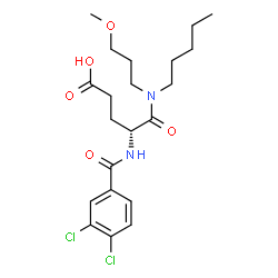 ChemSpider 2D Image | Dexloxiglumide | C21H30Cl2N2O5
