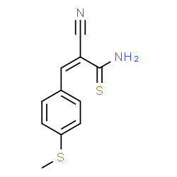 ChemSpider 2D Image | (2Z)-2-Cyano-3-[4-(methylsulfanyl)phenyl]-2-propenethioamide | C11H10N2S2