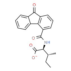 ChemSpider 2D Image | (2S,3R)-3-Methyl-2-{[(9-oxo-9H-fluoren-4-yl)carbonyl]amino}pentanoate | C20H18NO4