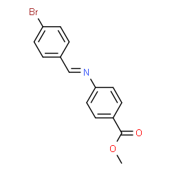 ChemSpider 2D Image | Methyl 4-[(E)-(4-bromobenzylidene)amino]benzoate | C15H12BrNO2