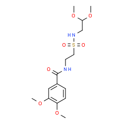 ChemSpider 2D Image | N-{2-[(2,2-Dimethoxyethyl)sulfamoyl]ethyl}-3,4-dimethoxybenzamide | C15H24N2O7S