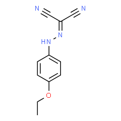 ChemSpider 2D Image | [(4-Ethoxyphenyl)hydrazono]malononitrile | C11H10N4O