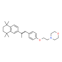 ChemSpider 2D Image | 4-(2-{4-[2-(5,5,8,8-Tetramethyl-5,6,7,8-tetrahydro-2-naphthalenyl)-1-propen-1-yl]phenoxy}ethyl)morpholine | C29H39NO2