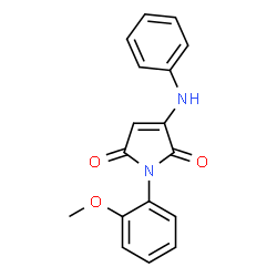 ChemSpider 2D Image | 3-Anilino-1-(2-methoxyphenyl)-1H-pyrrole-2,5-dione | C17H14N2O3