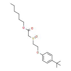 ChemSpider 2D Image | Hexyl ({2-[4-(2-methyl-2-propanyl)phenoxy]ethyl}sulfinyl)acetate | C20H32O4S