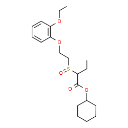 ChemSpider 2D Image | Cyclohexyl 2-{[2-(2-ethoxyphenoxy)ethyl]sulfinyl}butanoate | C20H30O5S