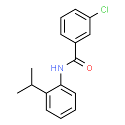 ChemSpider 2D Image | 3-Chloro-N-(2-isopropylphenyl)benzamide | C16H16ClNO