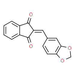 ChemSpider 2D Image | 2-Benzo[1,3]dioxol-5-ylmethylene-indan-1,3-dione | C17H10O4