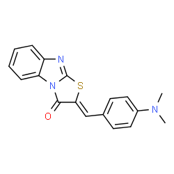 ChemSpider 2D Image | 2-(4-Dimethylamino-benzylidene)-benzo[4,5]imidazo[2,1-b]thiazol-3-one | C18H15N3OS