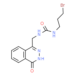 ChemSpider 2D Image | 1-(3-Bromopropyl)-3-[(4-oxo-3,4-dihydro-1-phthalazinyl)methyl]urea | C13H15BrN4O2