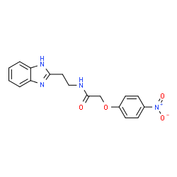 ChemSpider 2D Image | N-[2-(1H-Benzimidazol-2-yl)ethyl]-2-(4-nitrophenoxy)acetamide | C17H16N4O4